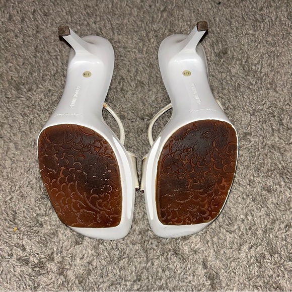 Donald J. Pliner Women's White Sandal Heels with Multicolor Accents - Picture 7 of 9